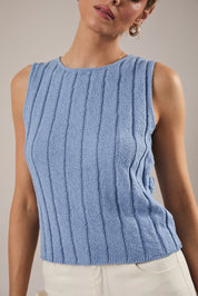 The Blue Simone Boat Neck Tank