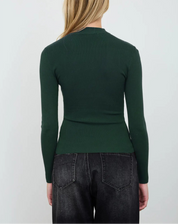 The Kendall Mock Neck Hunter Green