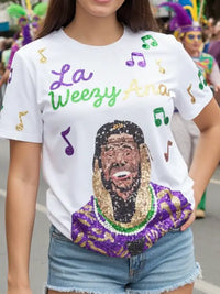 Mardi Gras La Weezy Ana Sequin Top