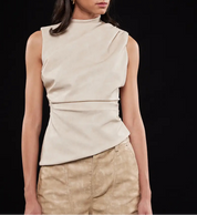 The Asym Pleather Top