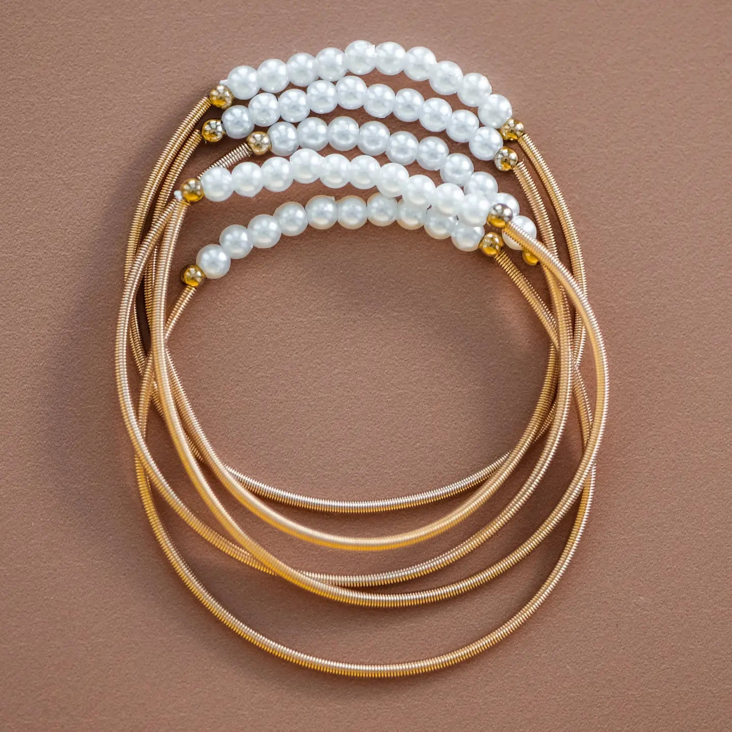 Boho Layered Bracelet White