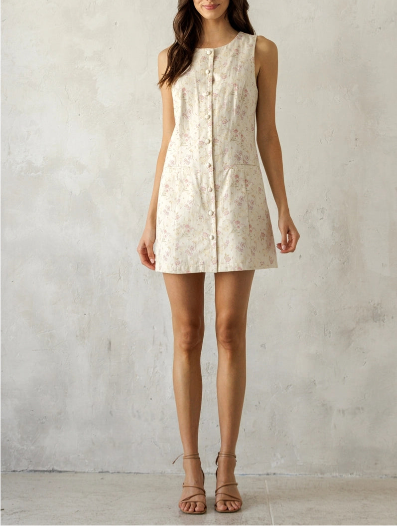 The Vintage Petals Mini Dress