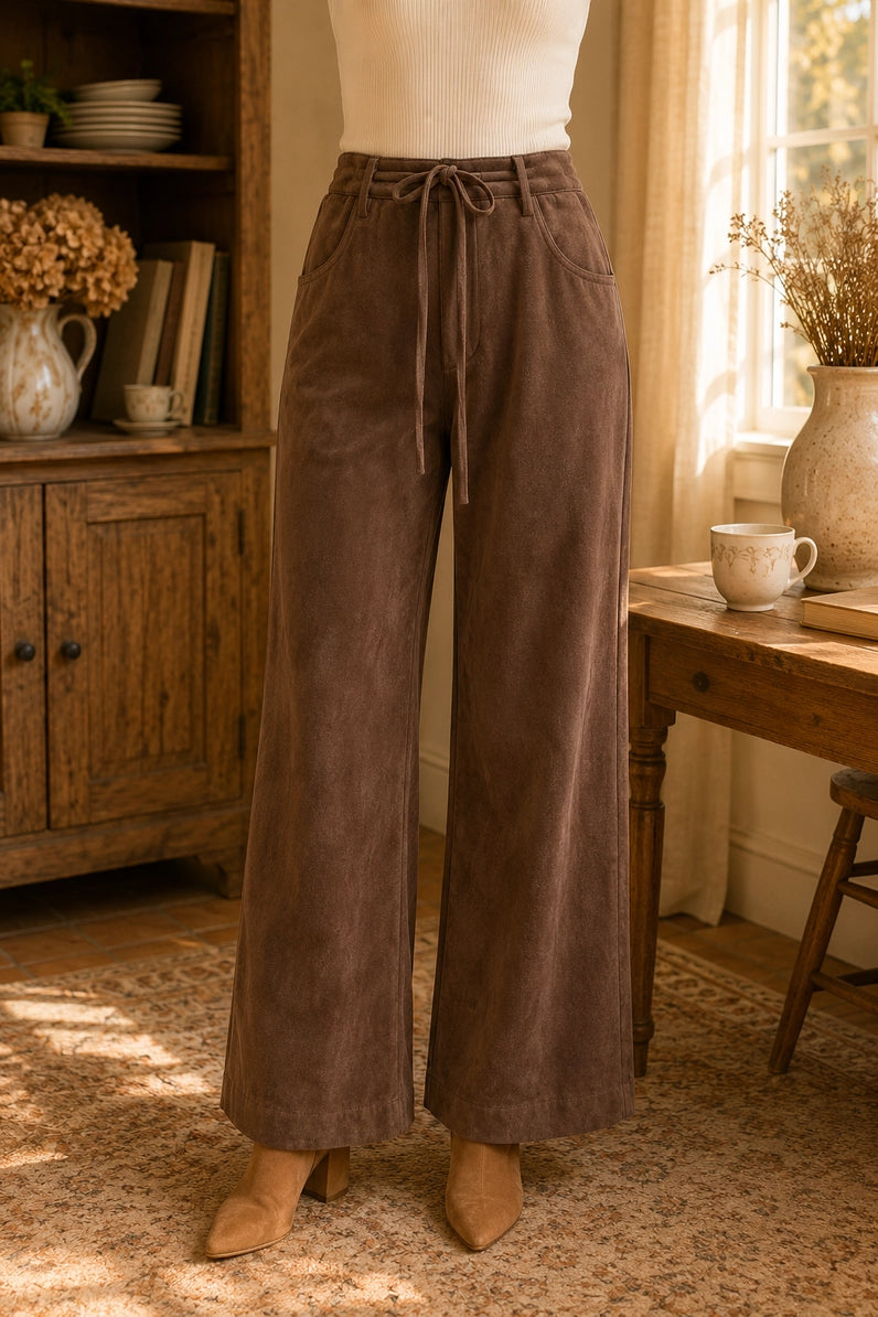 The Willow Wide Leg Pants Brown