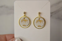 Circle Tiger Earrings