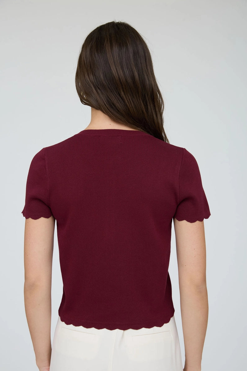 The Maren Scallop Knit Top