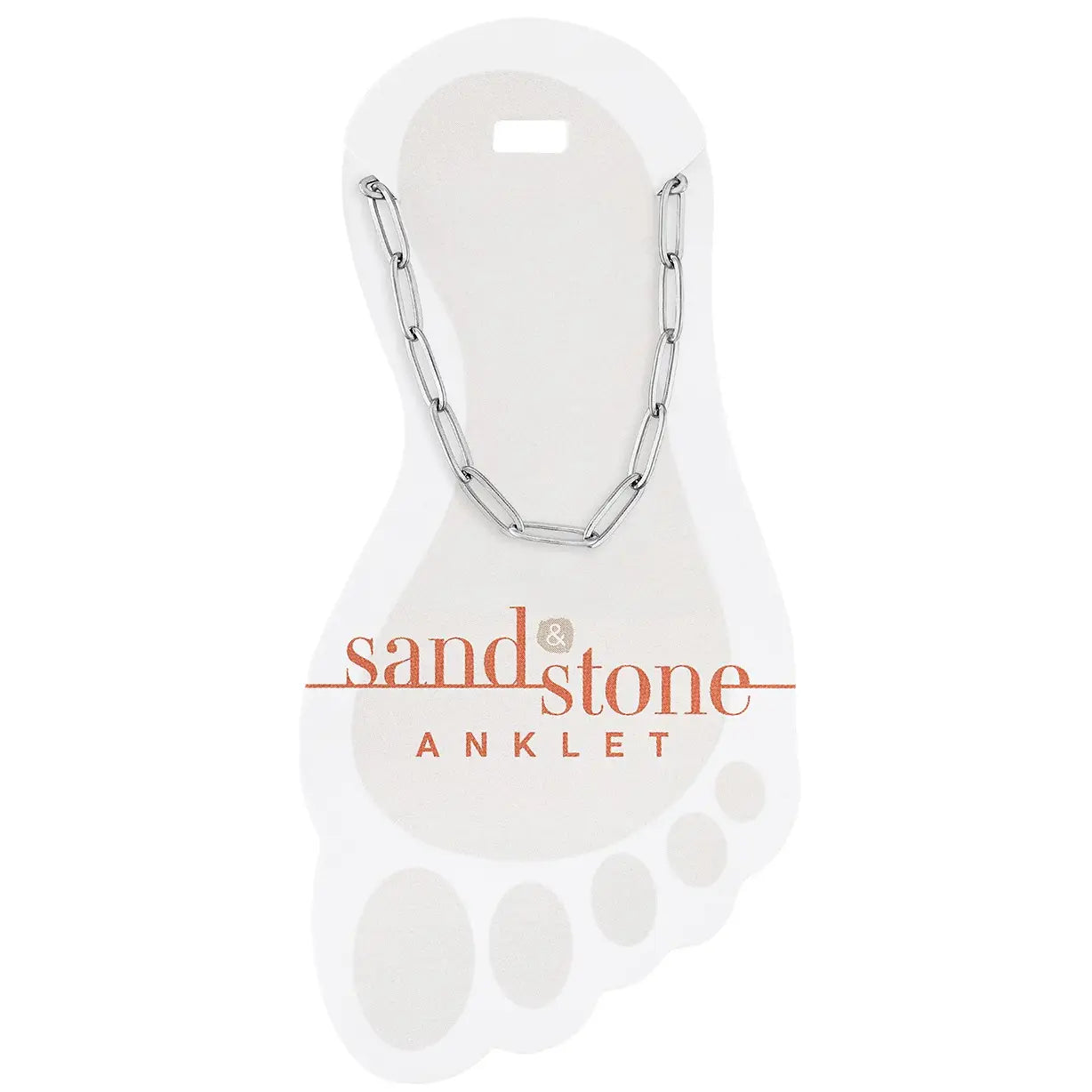 Sand & Stone Anklets: Silver Paperclip Anklet