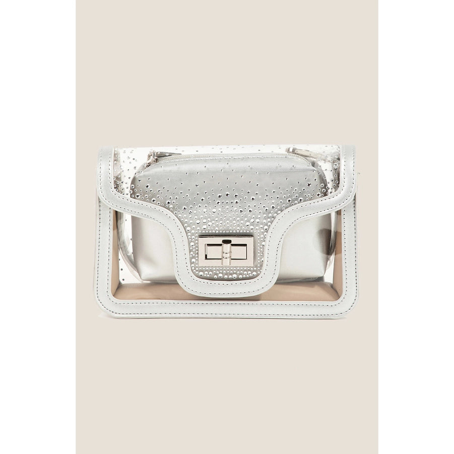 Clear Studded Crossbody Bag