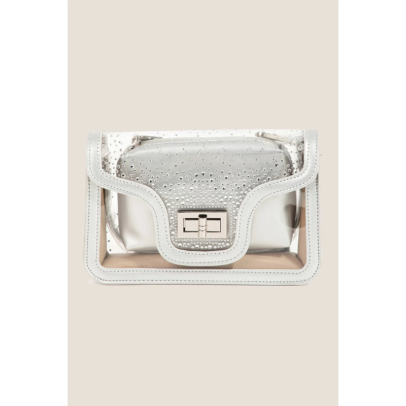 Clear Studded Crossbody Bag