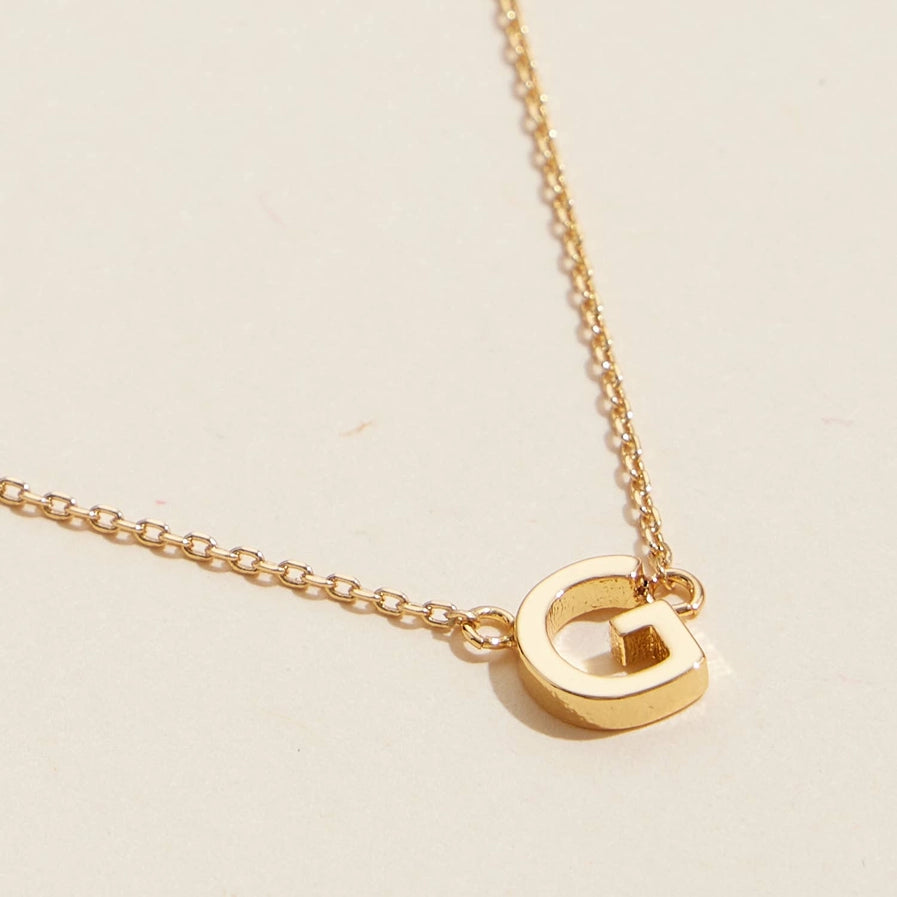 Gold Dipped Initial Letter Necklace