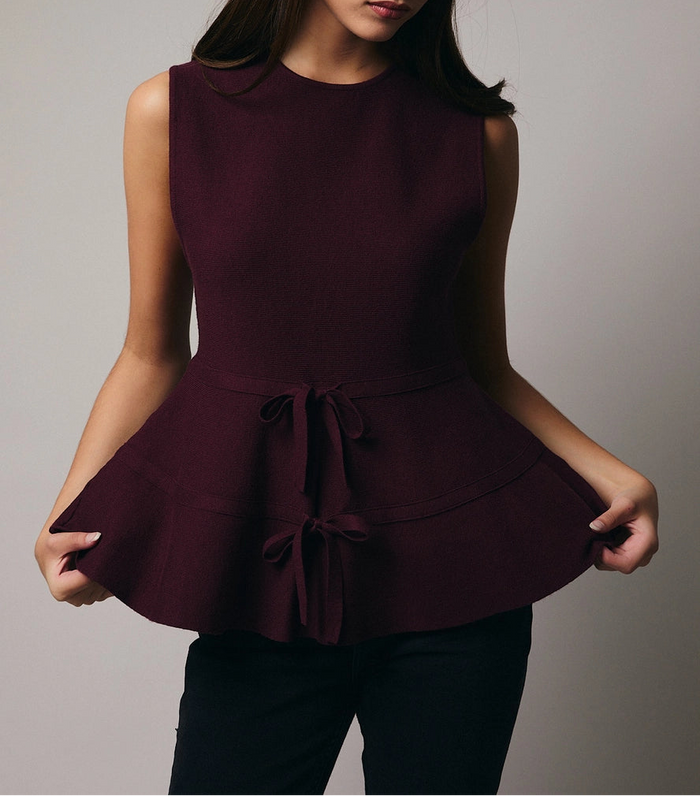 The Bow Tie Peplum Top