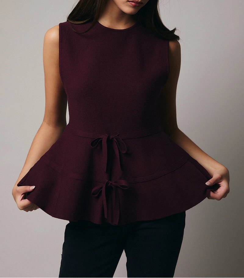 The Bow Tie Peplum Top