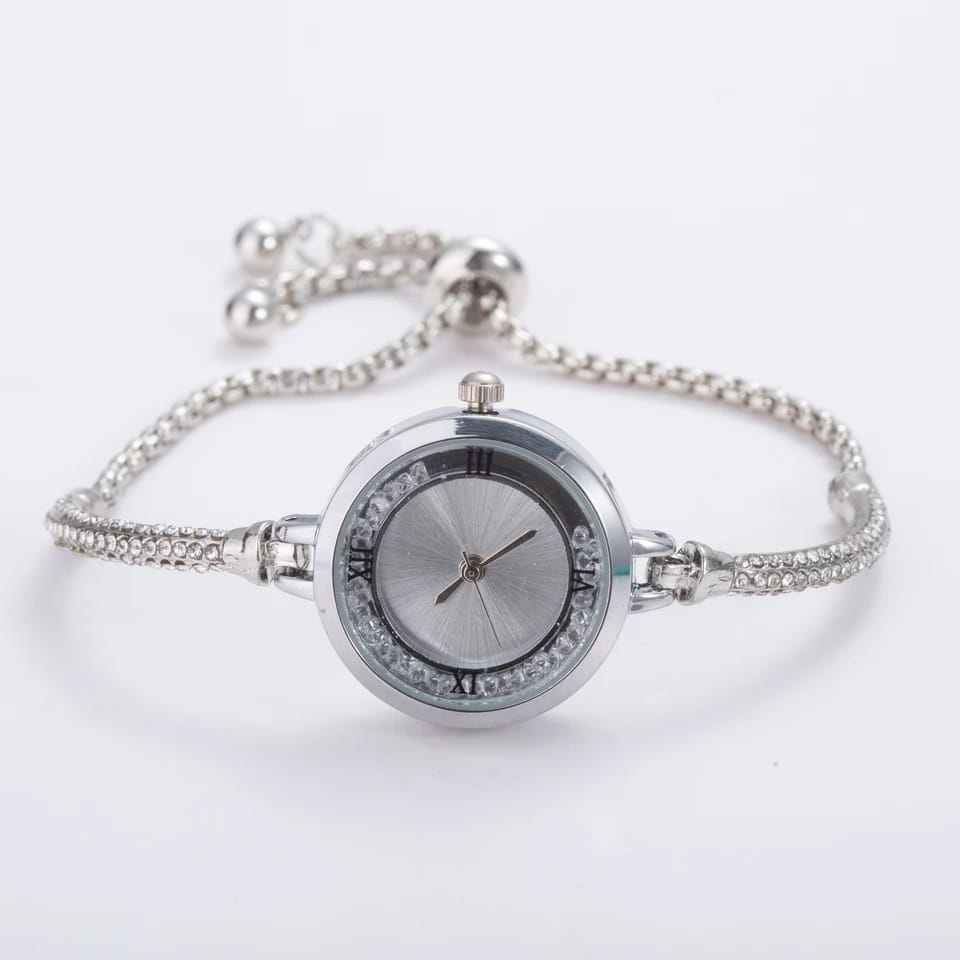 Harper Silver Adjustable Watch Bracelet