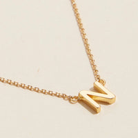 Gold Dipped Initial Letter Necklace