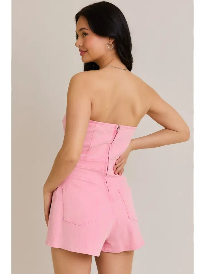 Tara Denim Romper