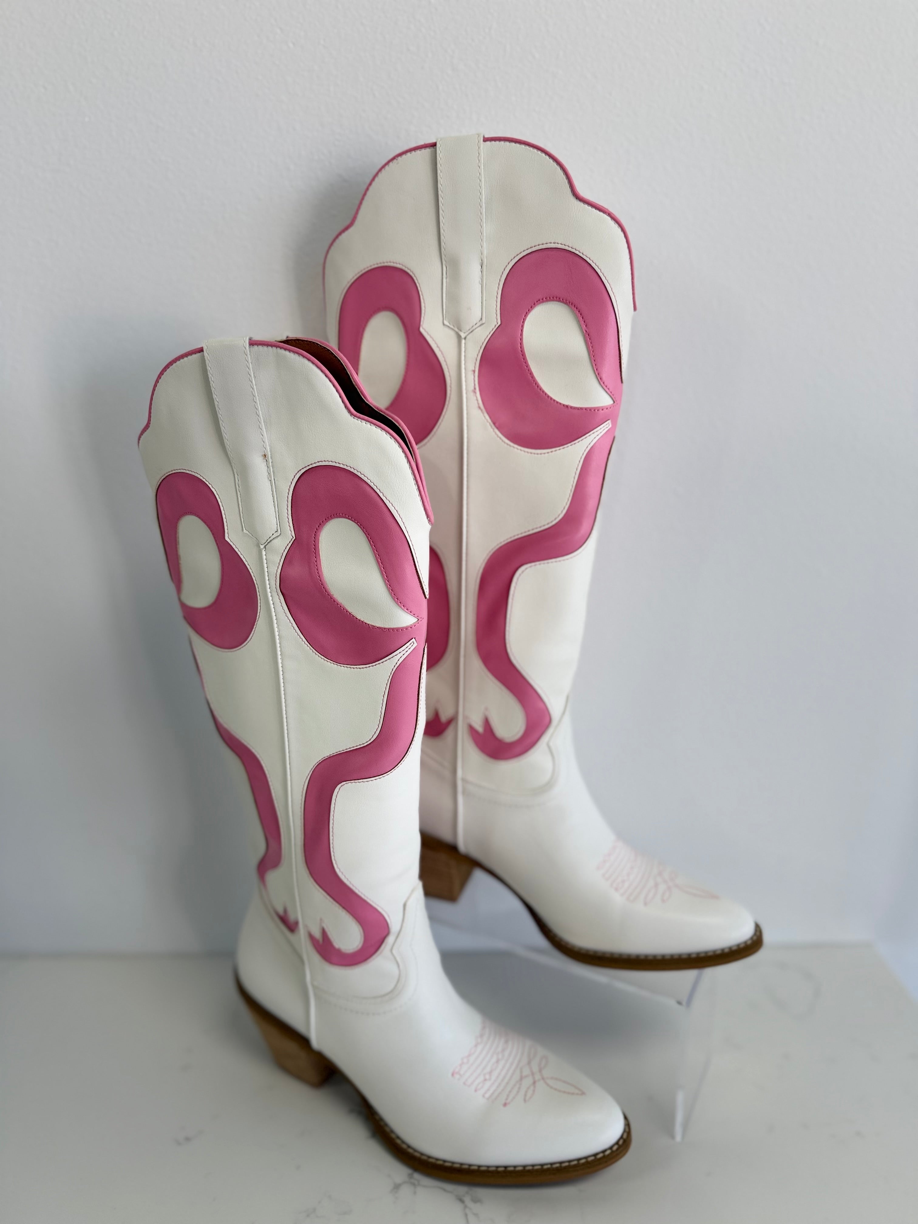 Pink Bow Tall Boot