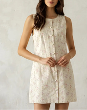 The Vintage Petals Mini Dress