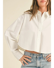 Erica Cropped Button Shirt