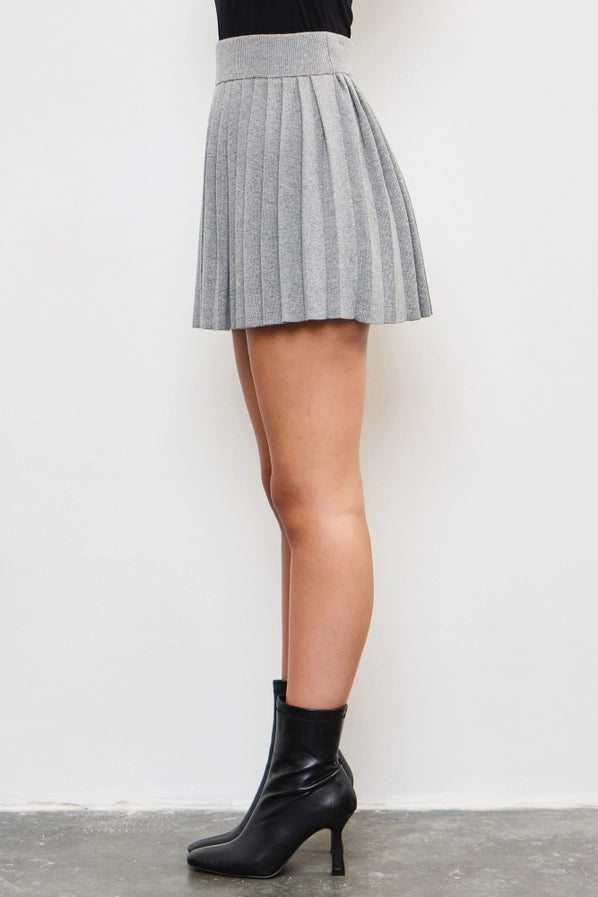 Paige Pleated Knit Skirt