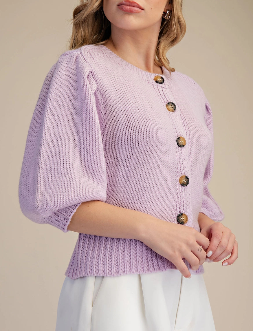 Sweet Bloom Sweater Top Lavender