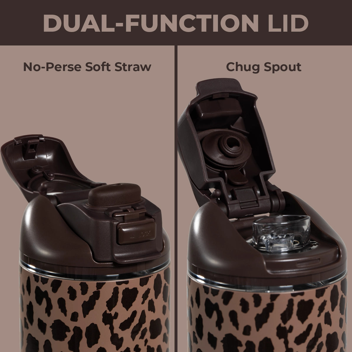 HydroJug 32oz Brown Leopard Ease2o