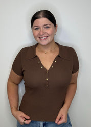 Palmer Knit Top Brown