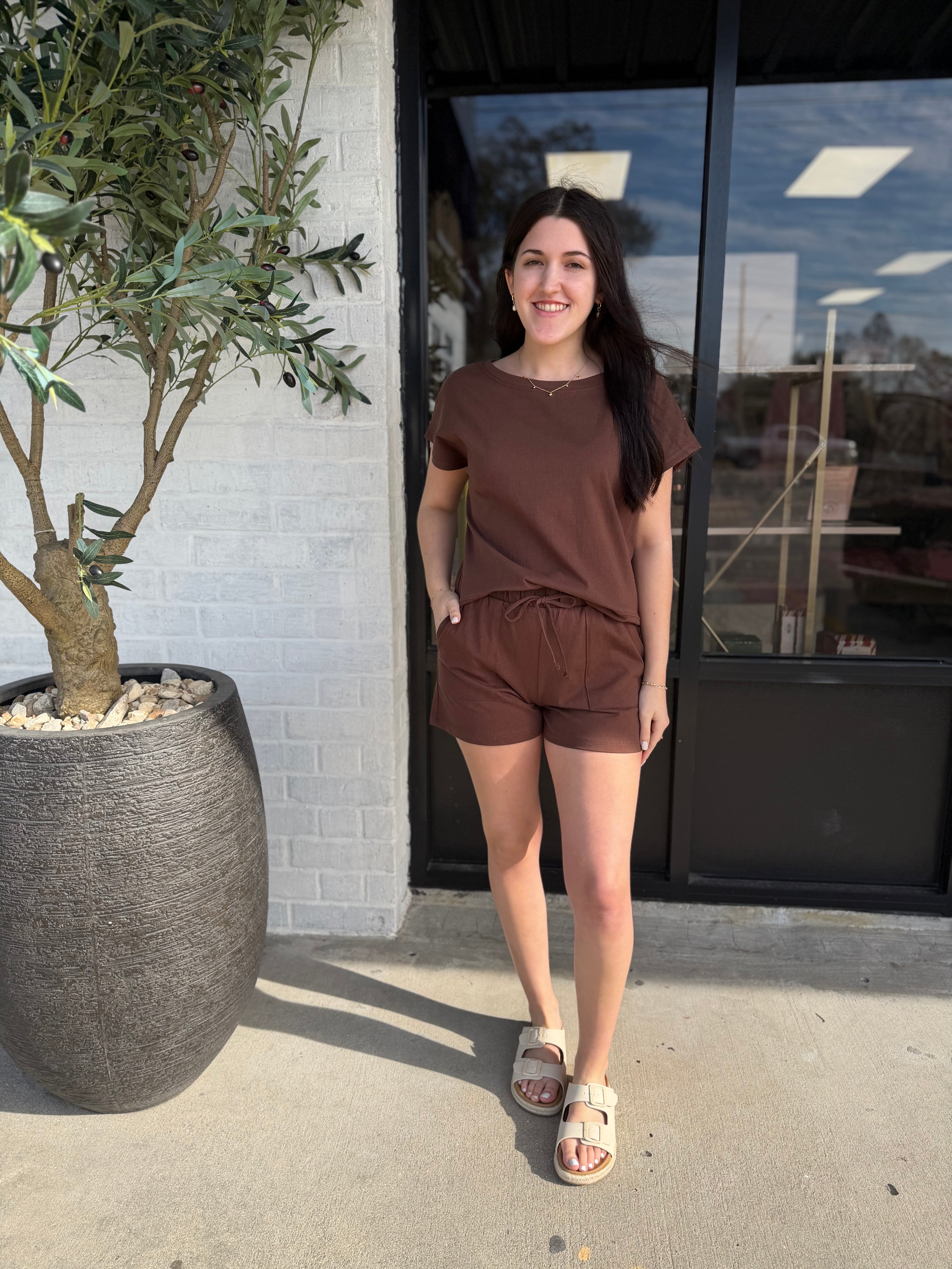 CloudSoft Cotton Lounge Set Brown