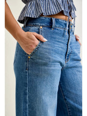 Judy Blue| HW Column Trouser Jeans Short