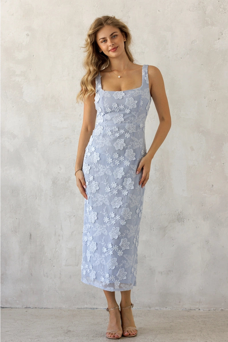 The Powder Blue Lace Dress