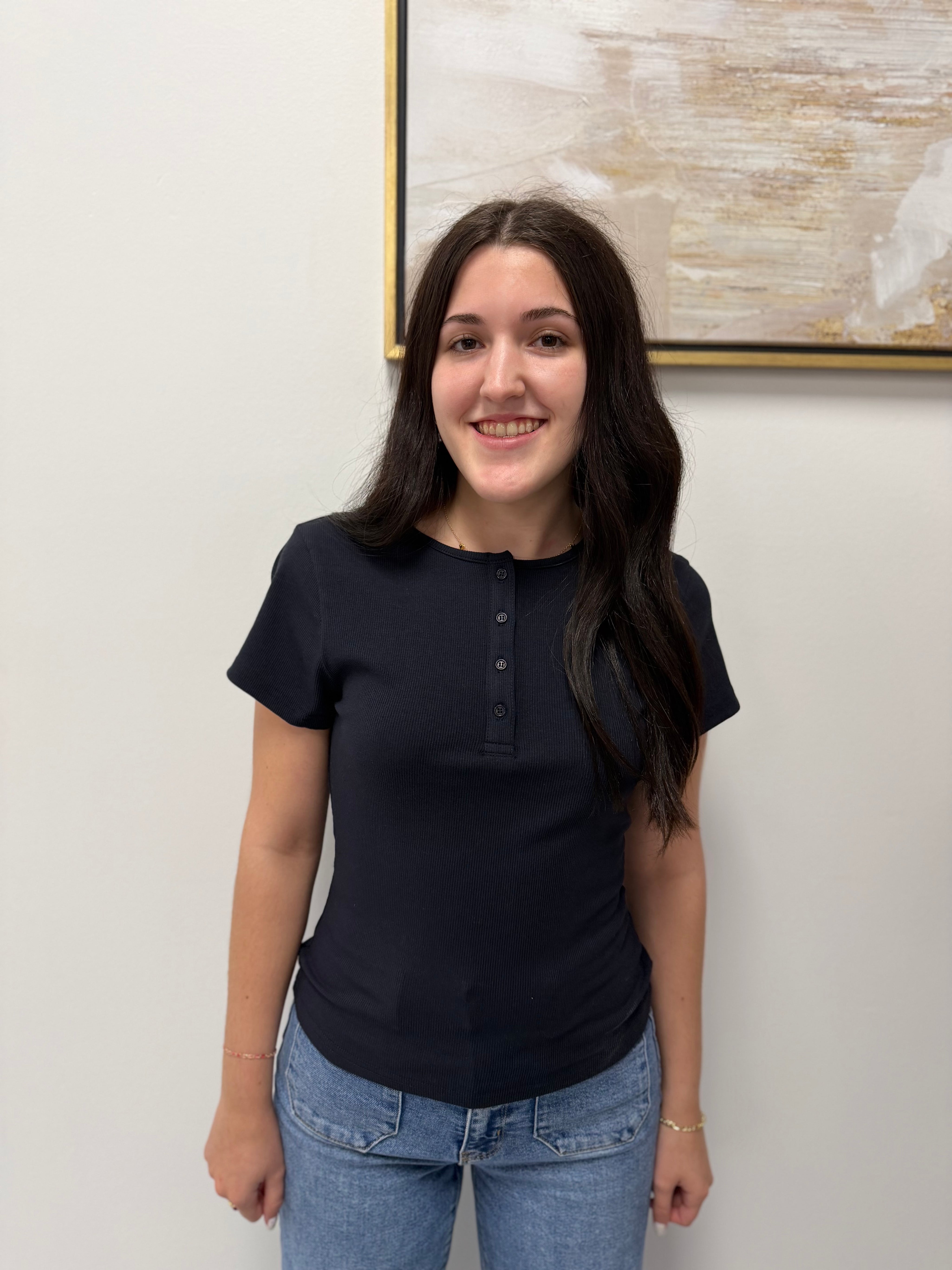 The Everyday Henley Top Navy