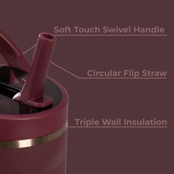 HydroJug 32 oz Sport Water Bottle Merlot