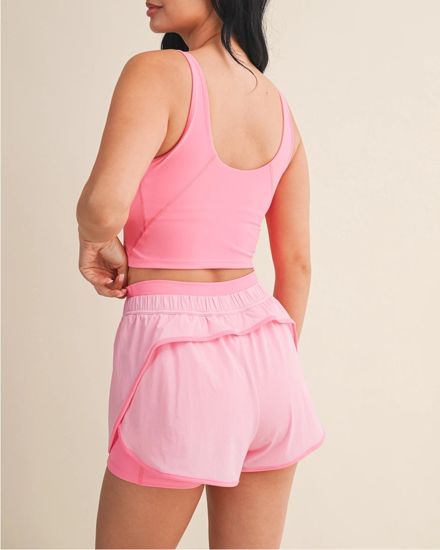 Sweet Motion Crop Top Hot Pink
