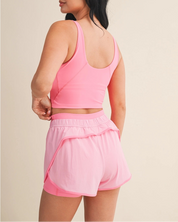Sweet Motion Crop Top Hot Pink