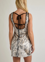 Velvet Viper Mini Dress