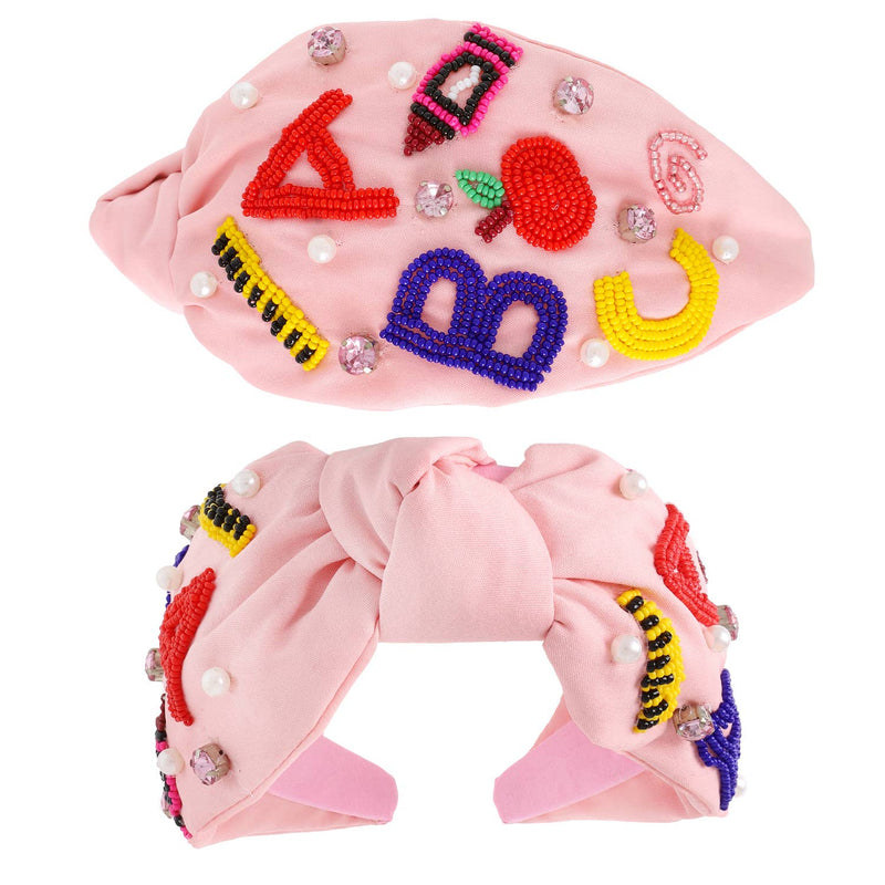 Teacher ABC White Headband