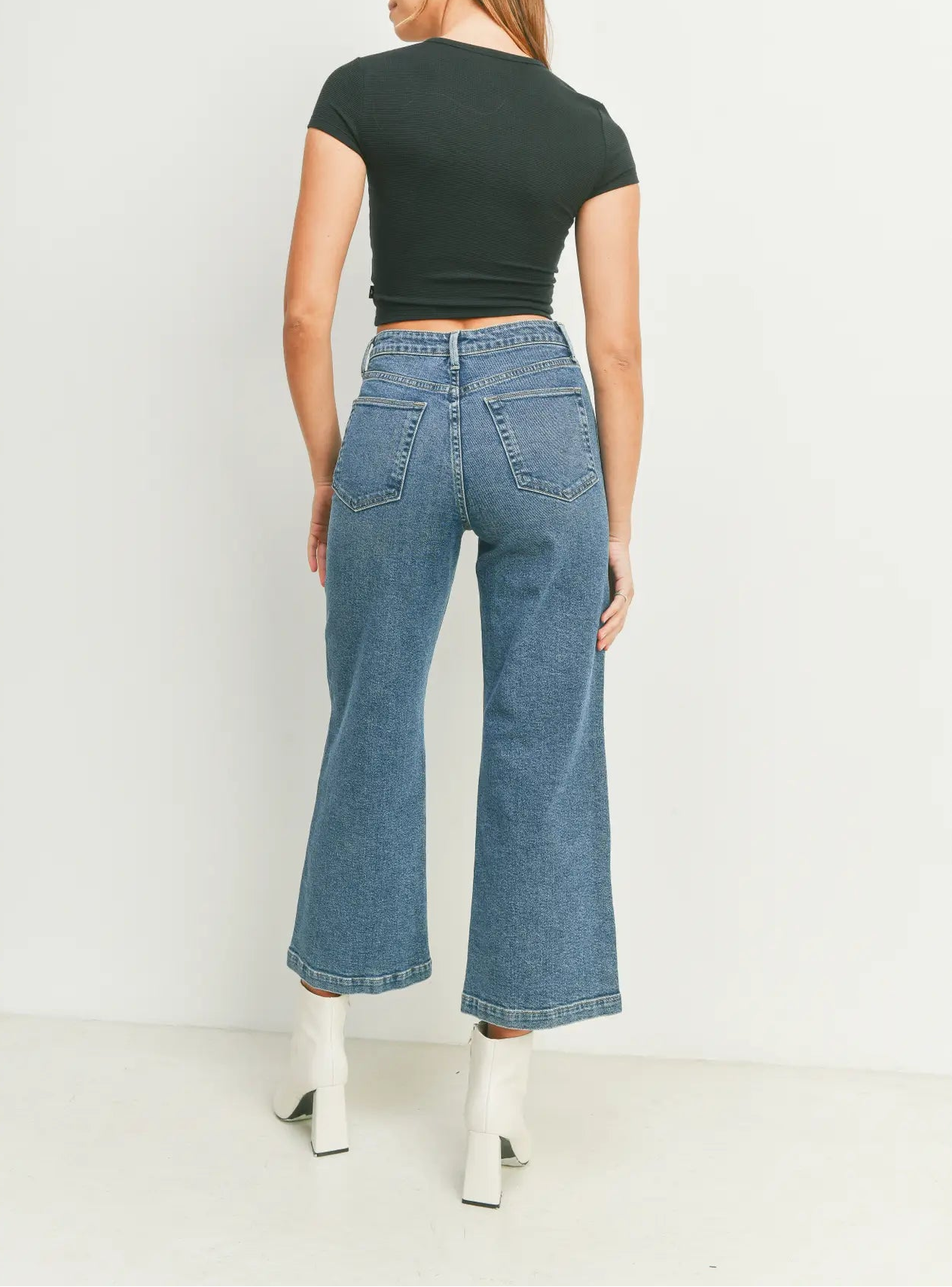 Meredith Med Wide Leg Jeans