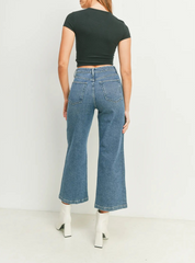 Meredith Med Wide Leg Jeans