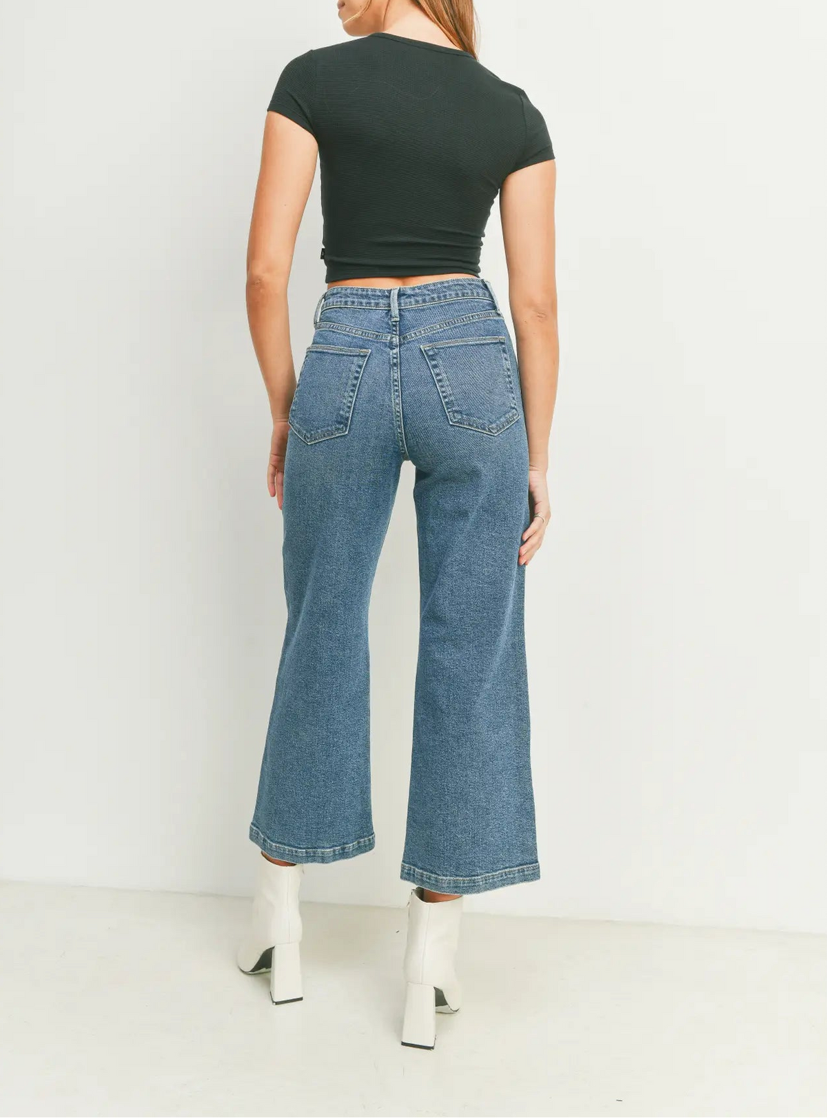 Meredith Med Wide Leg Jeans