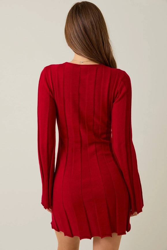 Kendall Ribbed Sweater Mini Dress