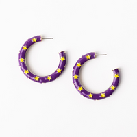 Justine Purple & Gold Earrings