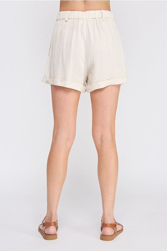 Leslie Linen Pleated Set