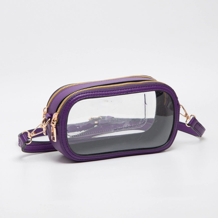 Anya Purple Clear Purse