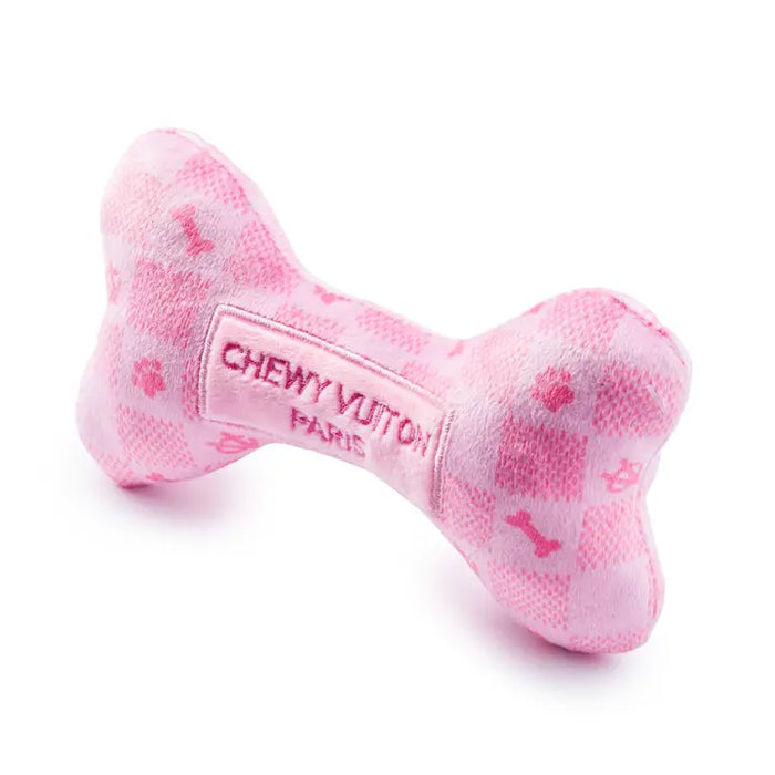 Pink Checker Chewy Vuiton Dog Toy