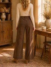 The Willow Wide Leg Pants Brown