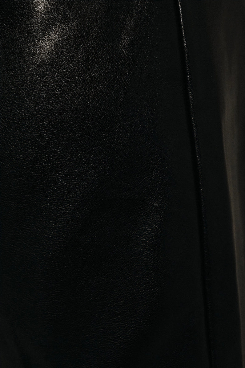 Midnight PU Leather Mini Skort Black