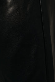 Midnight PU Leather Mini Skort Black