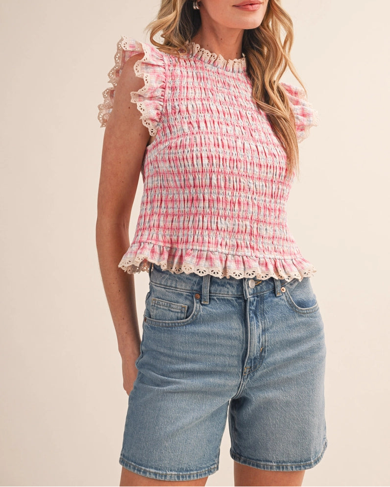 The Sugarplum Plaid Top
