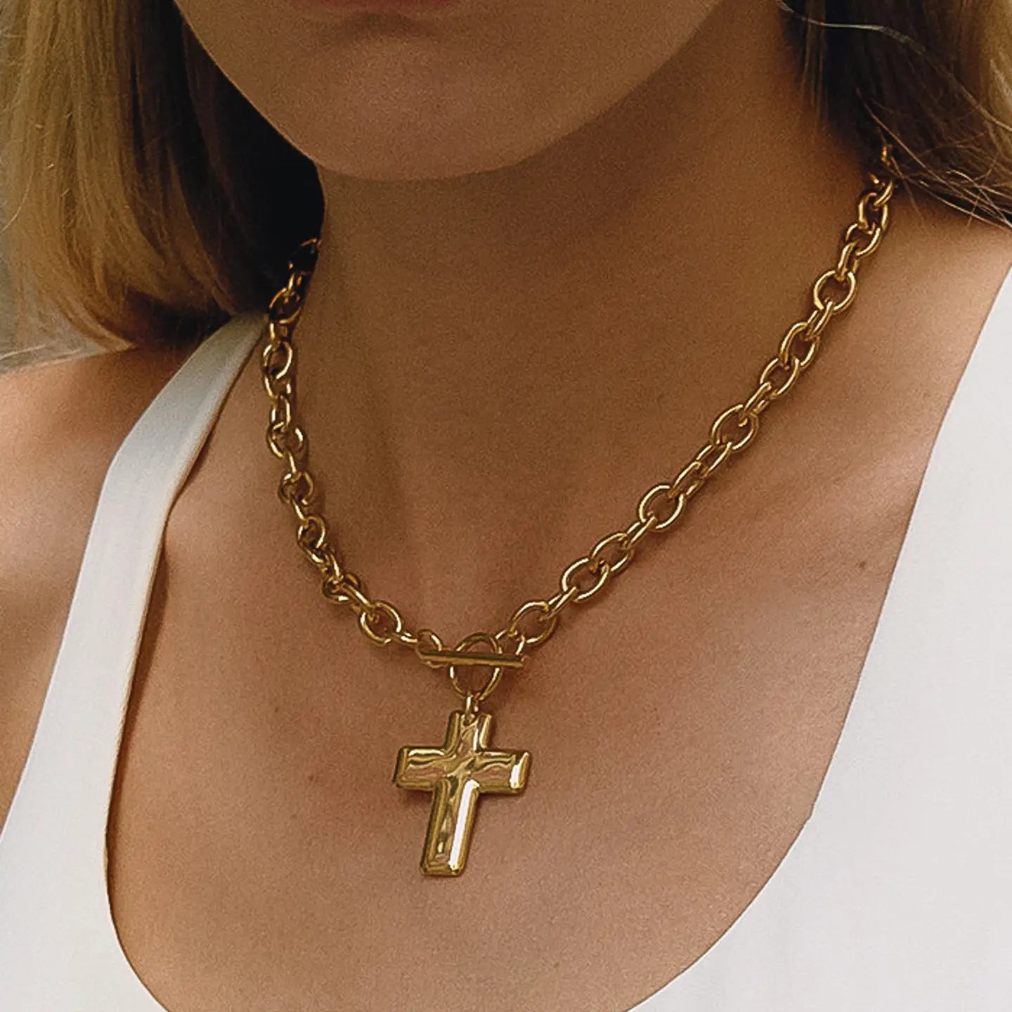 Trinite Cross Pendant Necklace