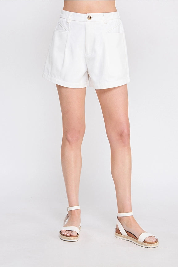 Tina Twill Pleated Shorts