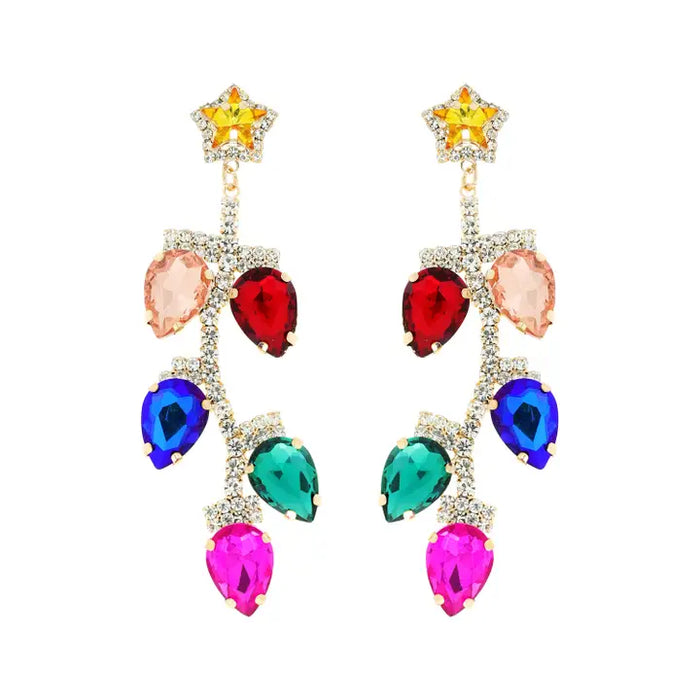 Crystal Christmas Lights Earrings