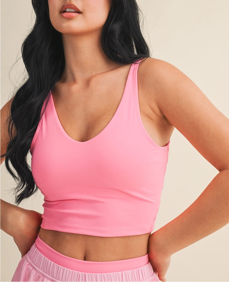 Sweet Motion Crop Top Hot Pink